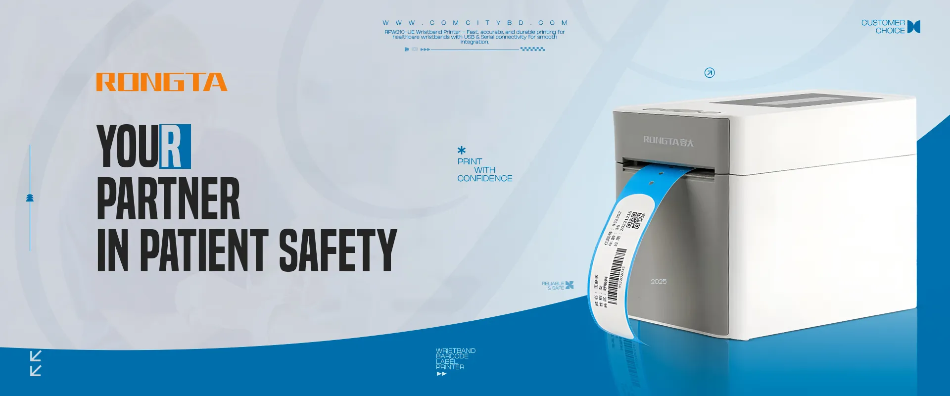 RONGTA-WRISTBAND-lebel-Printer